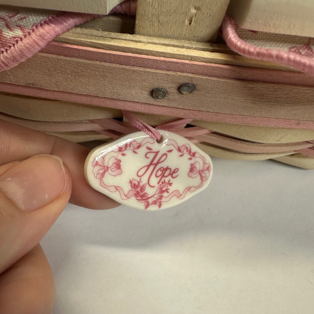 Longaberger 2000 Horizon of Hope Basket Wood Lid Liner Protector American Cancer - Picture 2 of 11